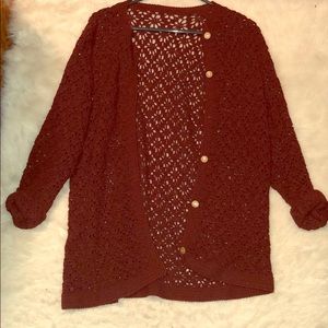 Button up knit sweater